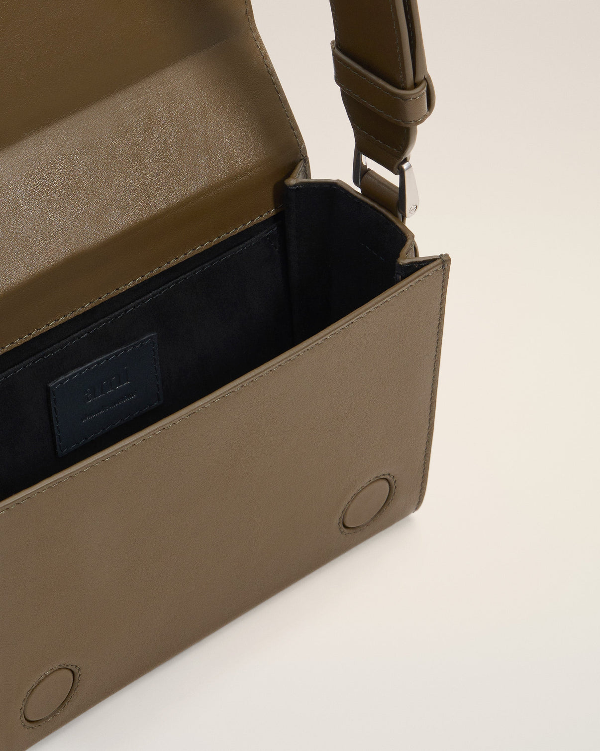 Green Smooth Leather Lunch Box Bag