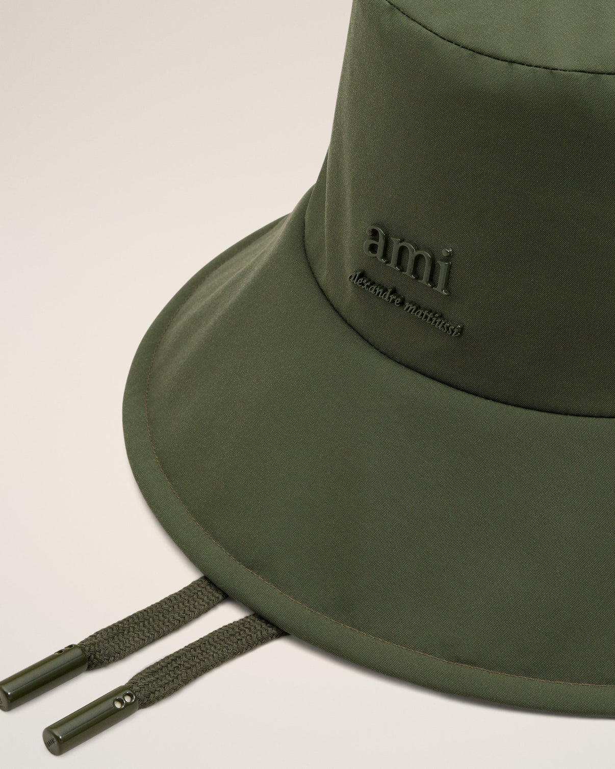 Green Water-repellent String Bucket Hat