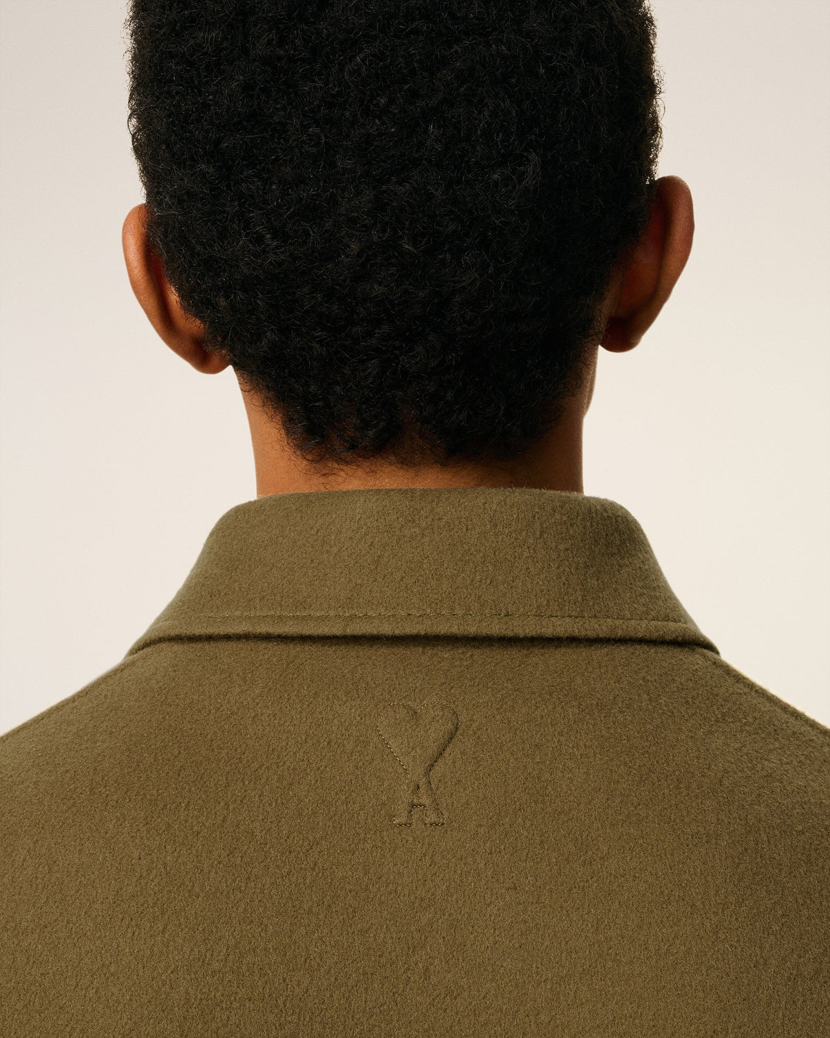 Green Wool Boxy Buttoned Jacket