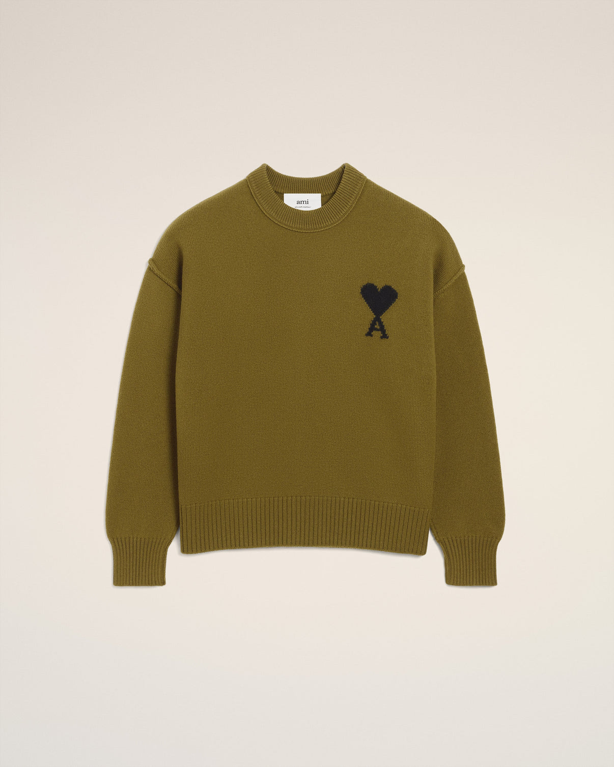 Green Wool Crewneck Sweater