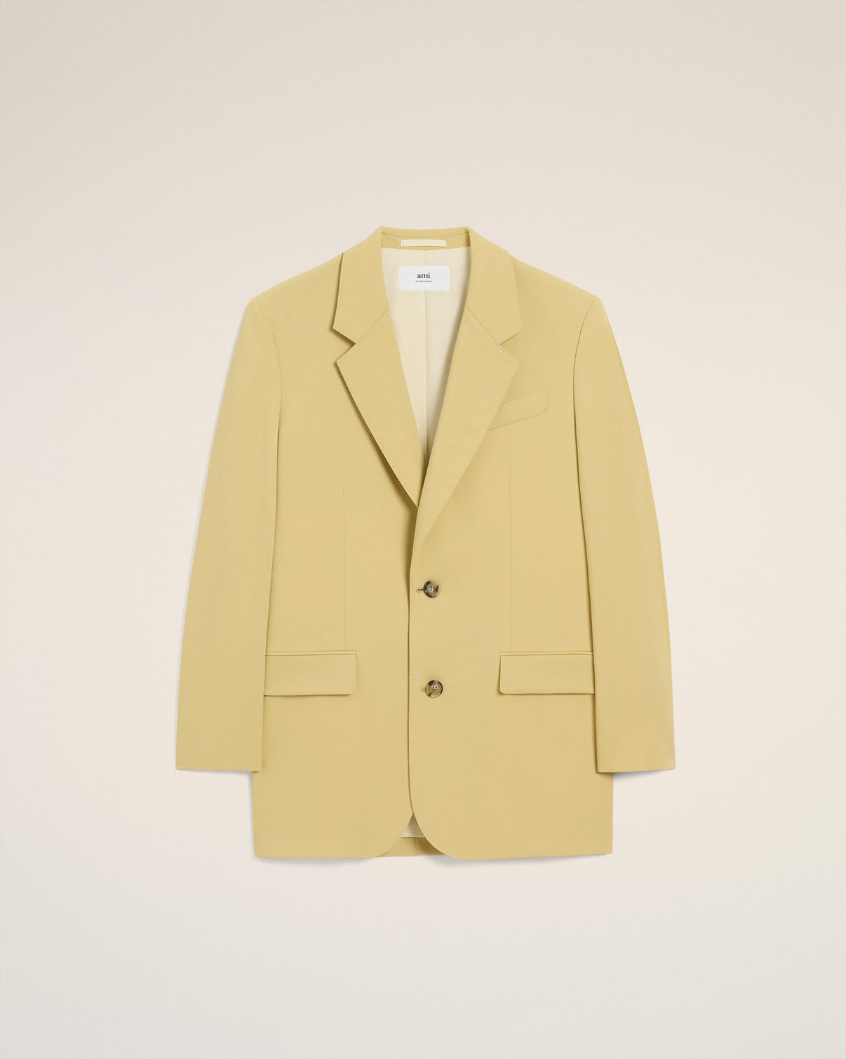 Green Wool Loose Double Breasted Jacket