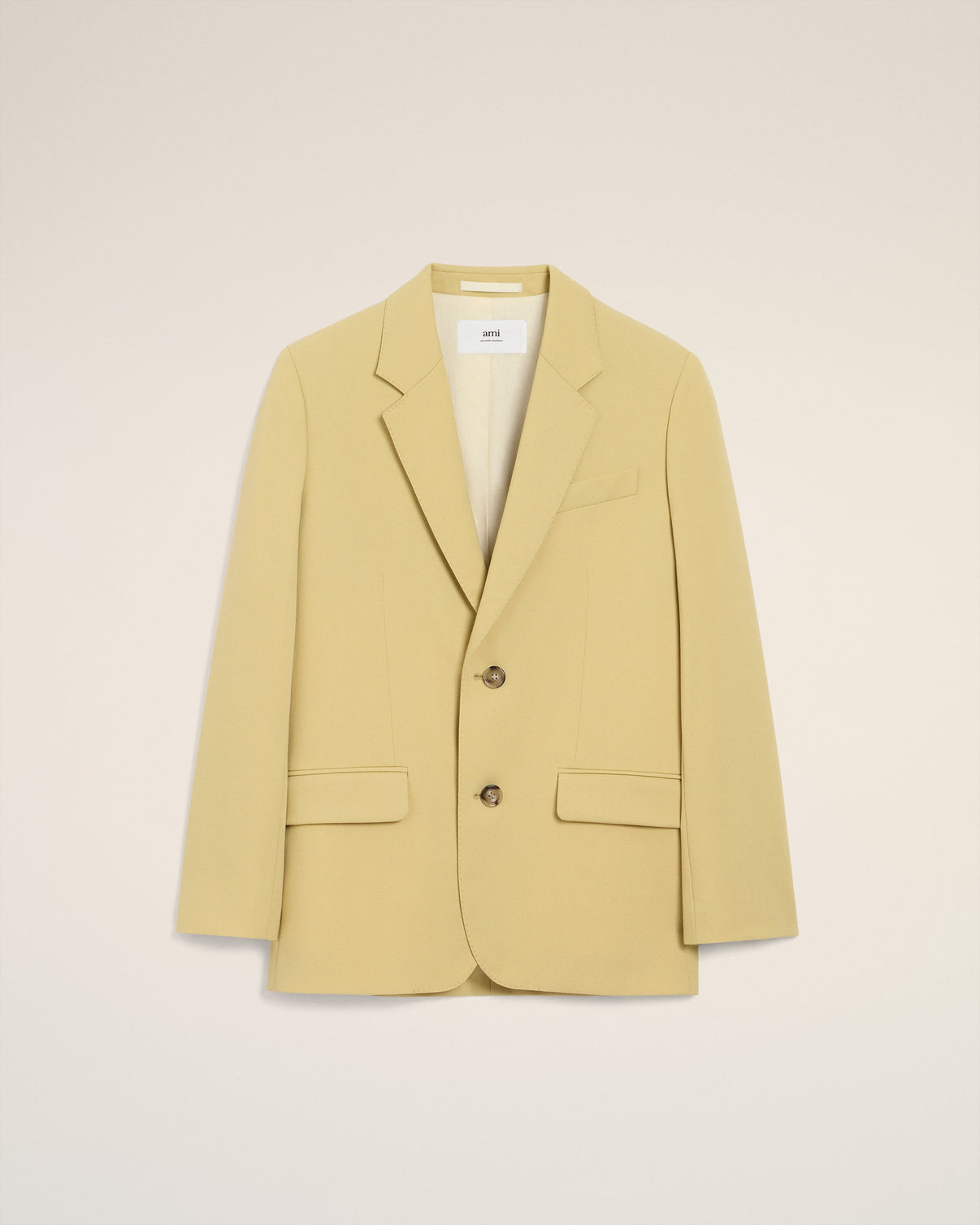 Green Wool Loose Single Breasted Jacket