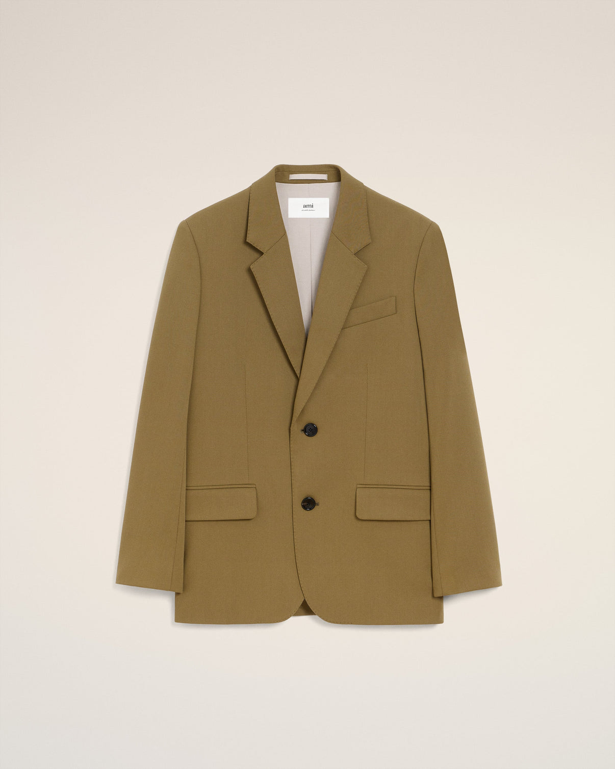 Green Wool Loose Single Breasted Jacket