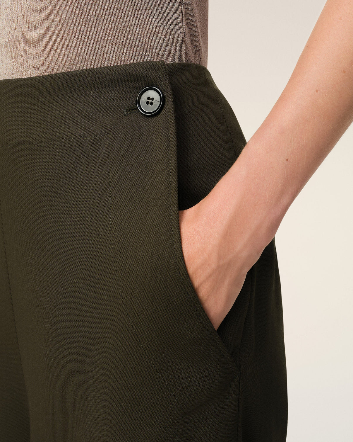 Green Wool Sailor Trousers