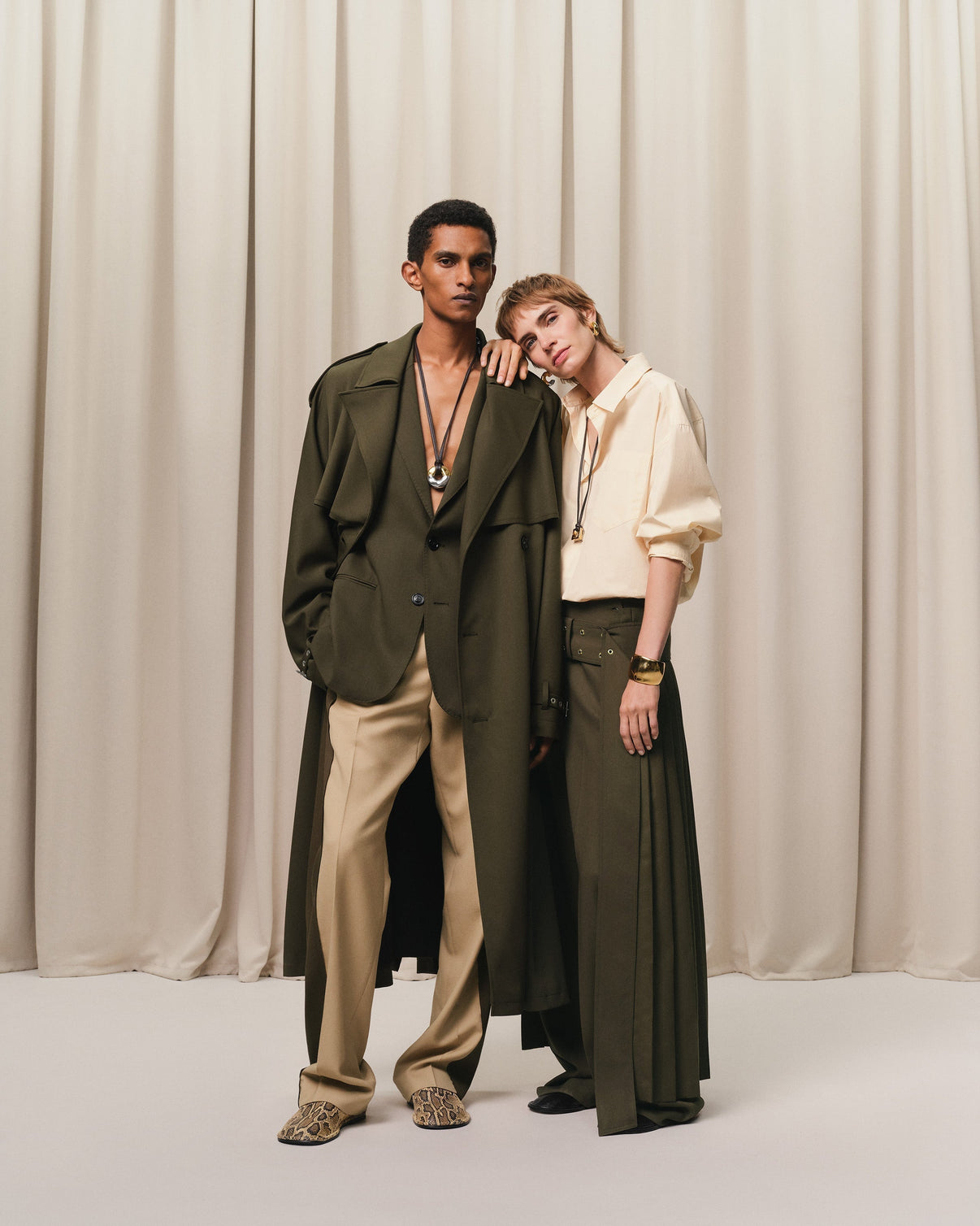 Green Wool Semi-Lined Jacket
