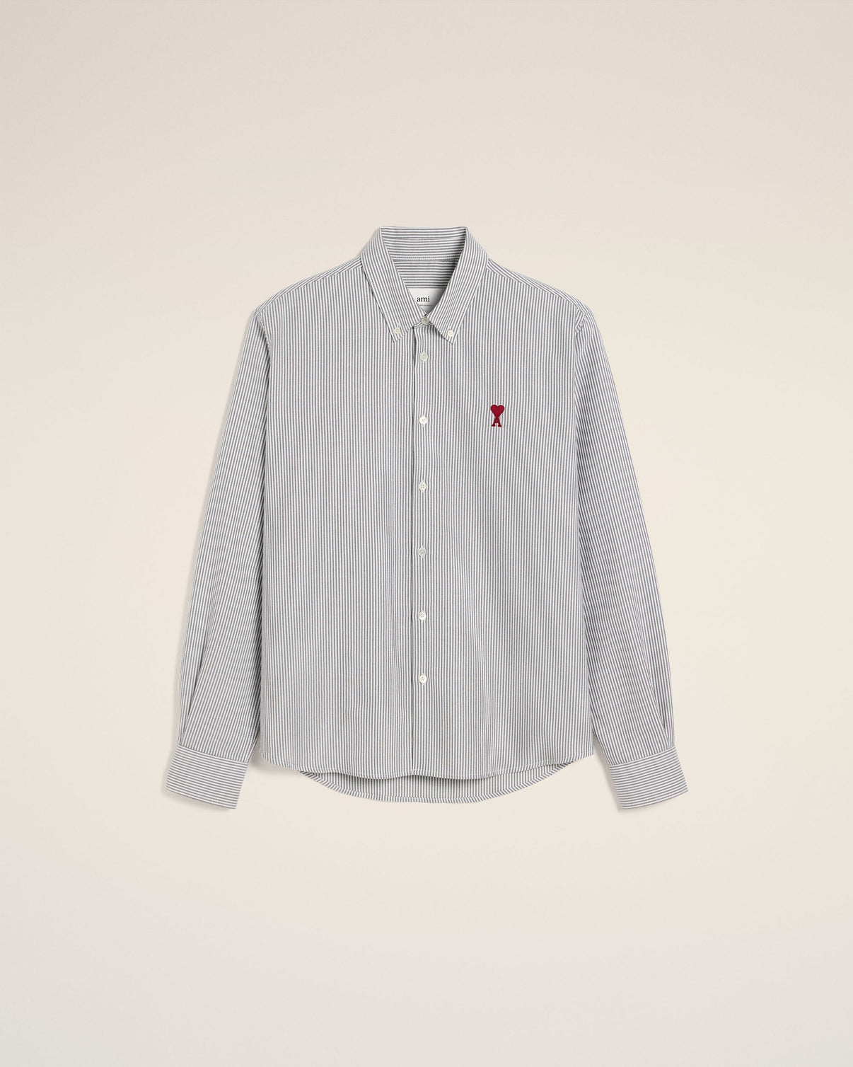 Grey Cotton Button Down Shirt