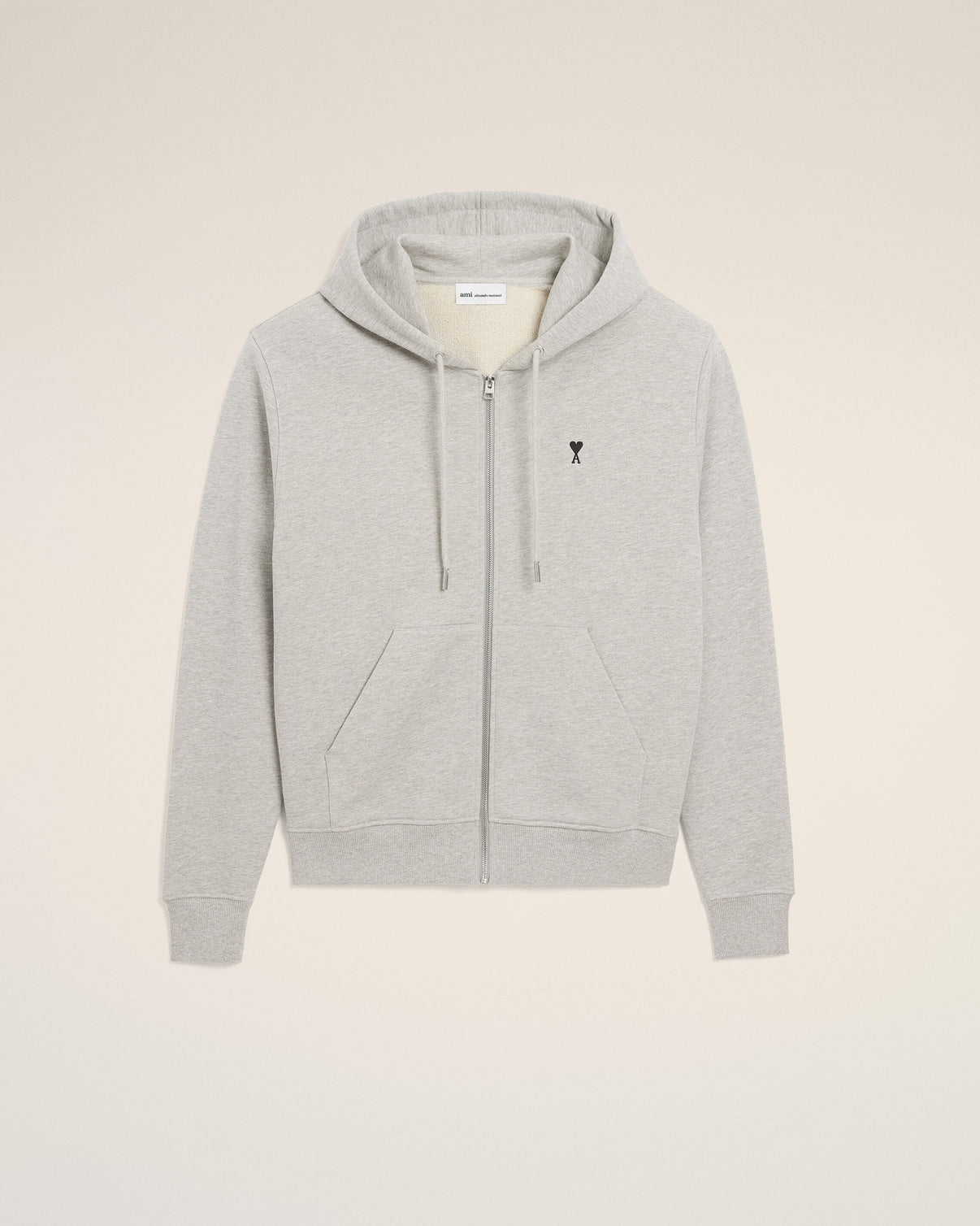Grey Cotton Contrasted Hoodie