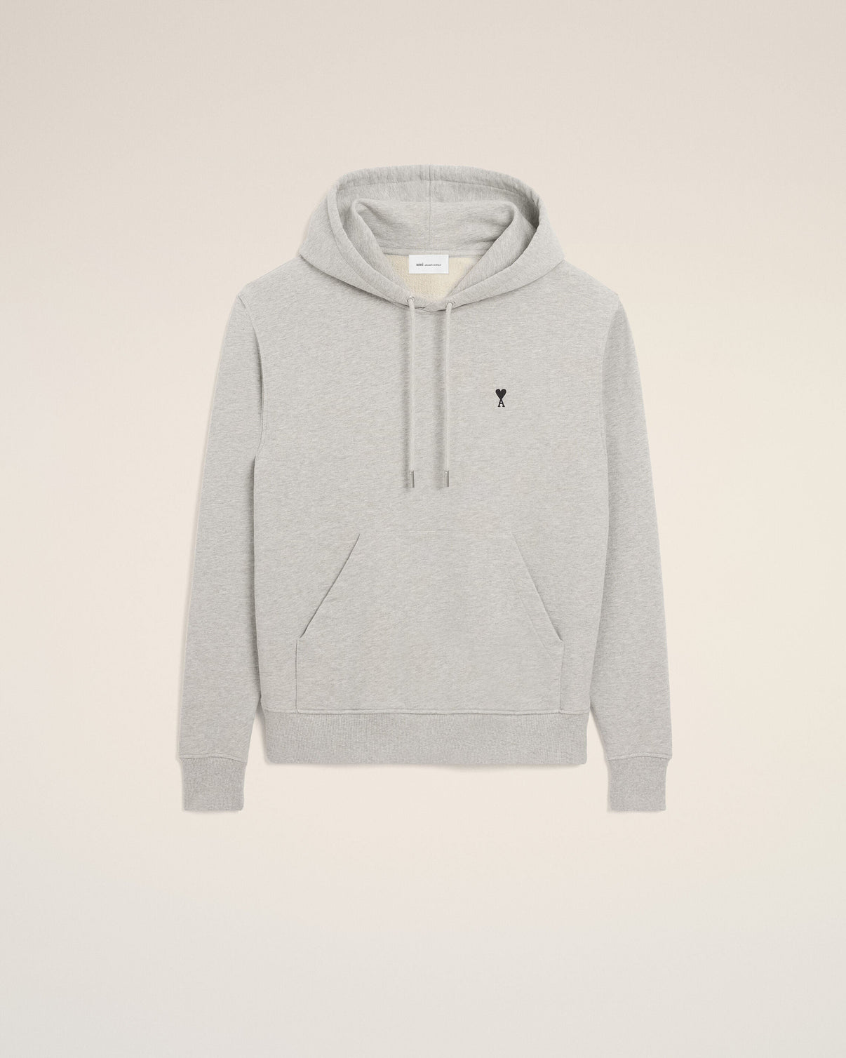Grey Cotton Contrasted Hoodie