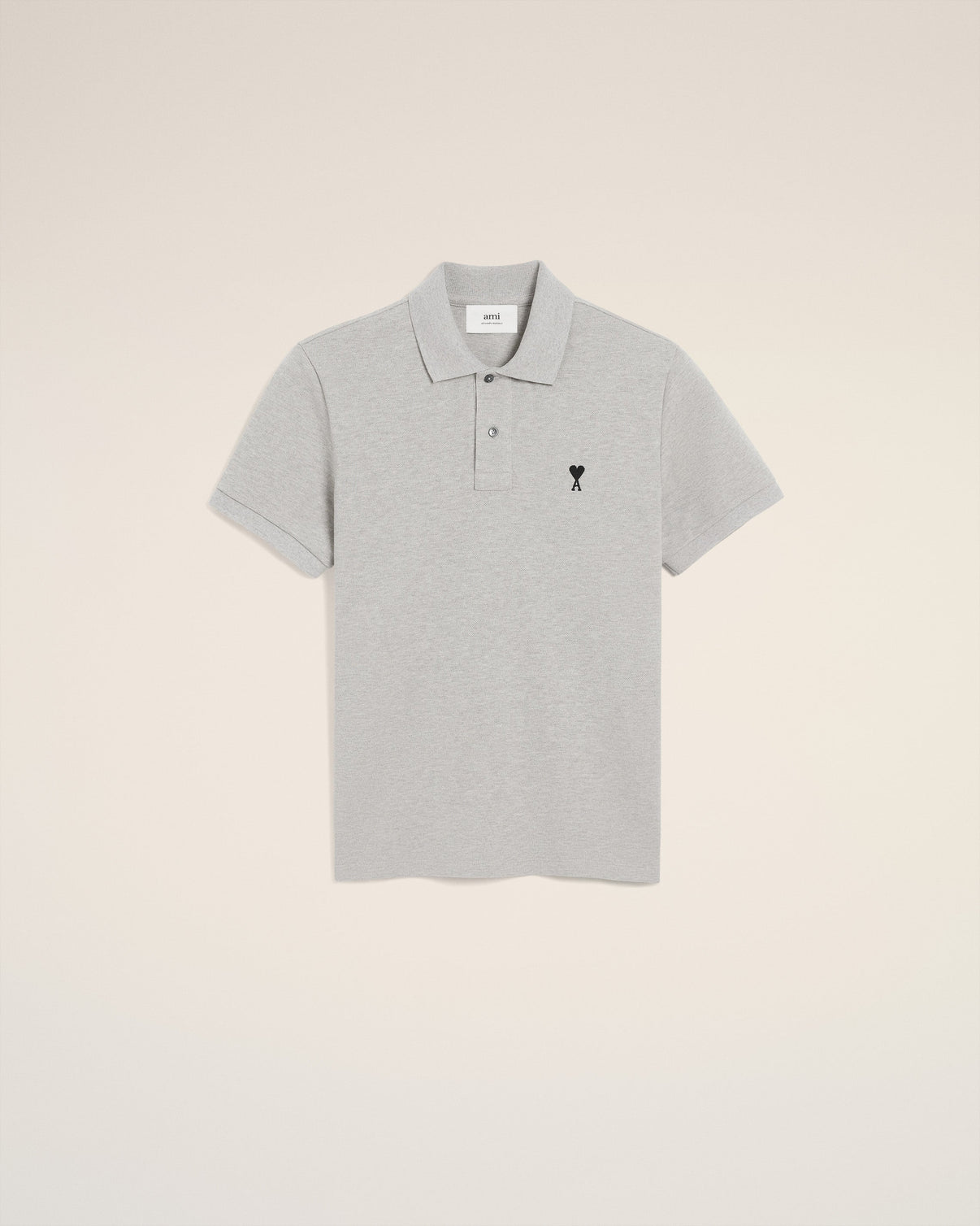 Grey Cotton Contrasted Polo Shirt