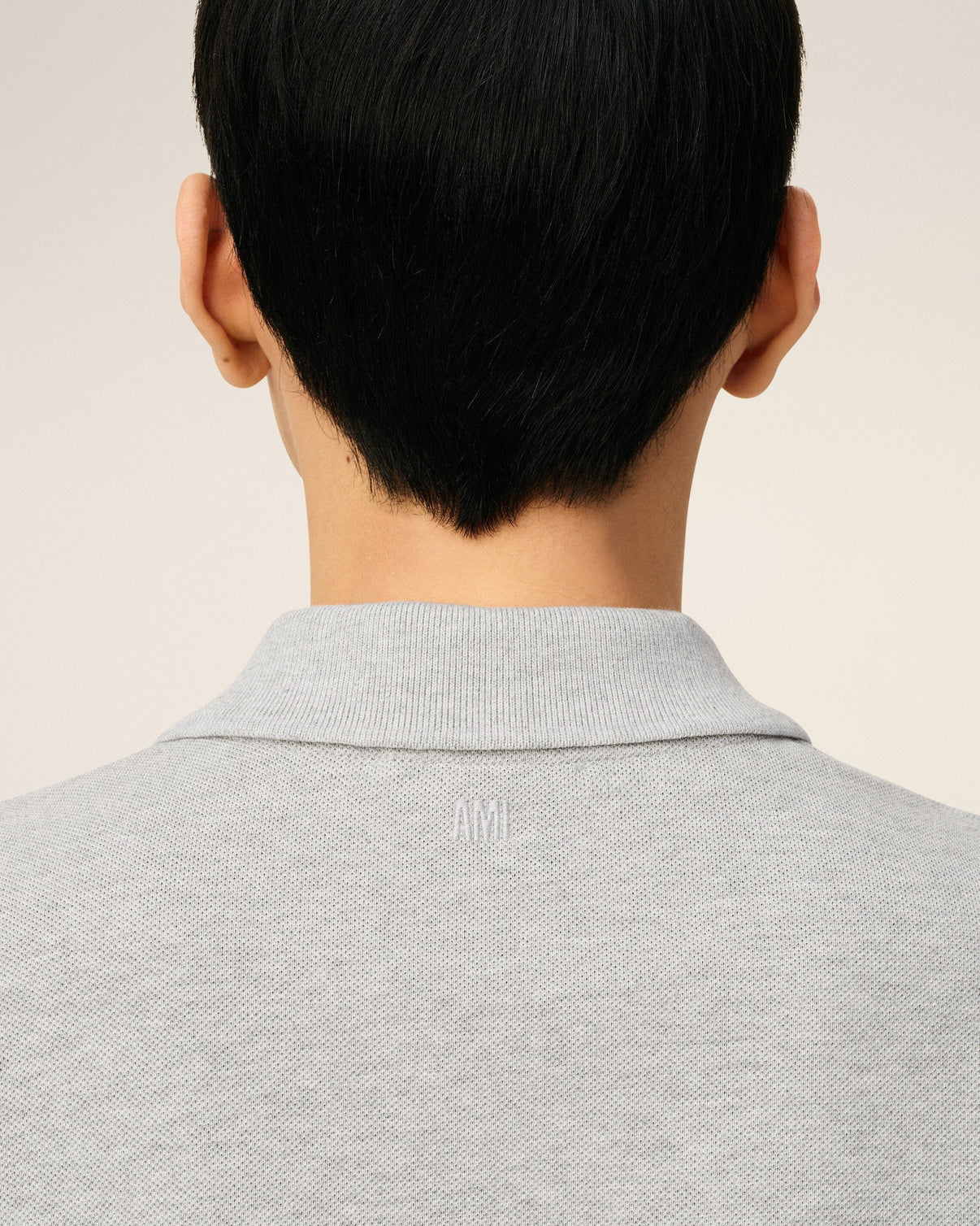 Grey Cotton Contrasted Polo Shirt