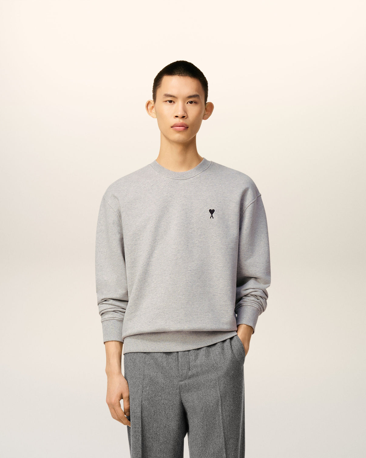 Grey Cotton Contrasted Sweatshirt
