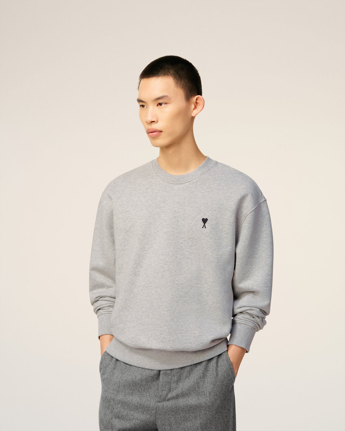 Grey Cotton Contrasted Sweatshirt