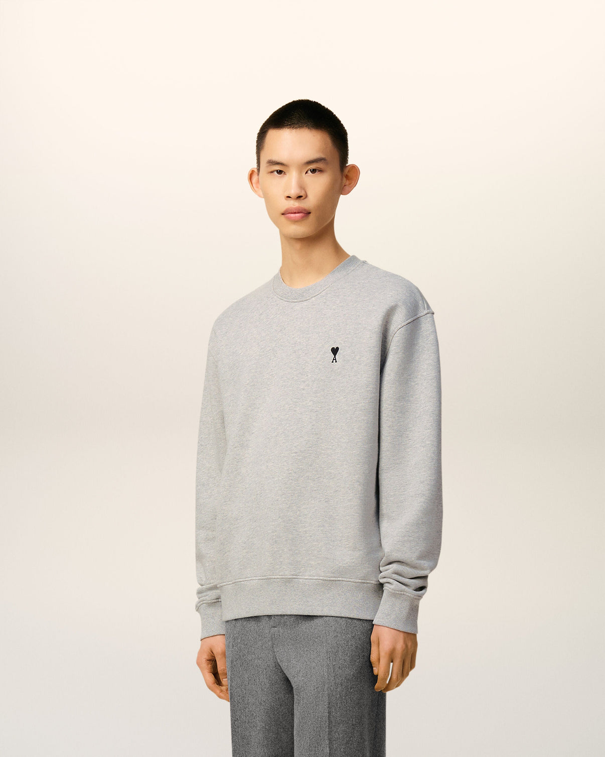 Grey Cotton Contrasted Sweatshirt