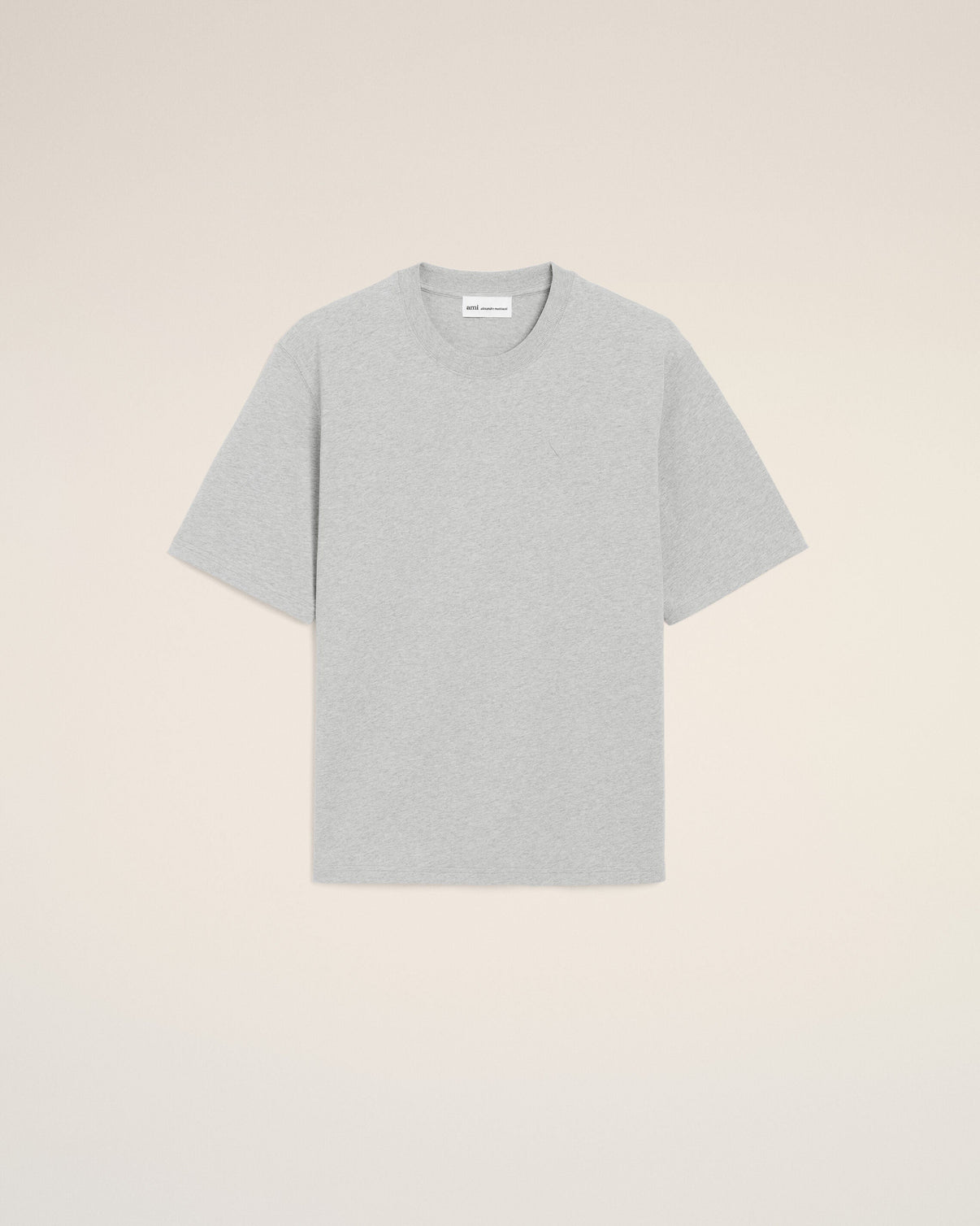 Grey Cotton Embossed T-shirt