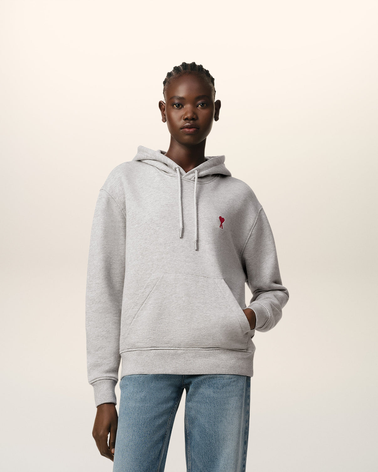 Grey Cotton Hoodie