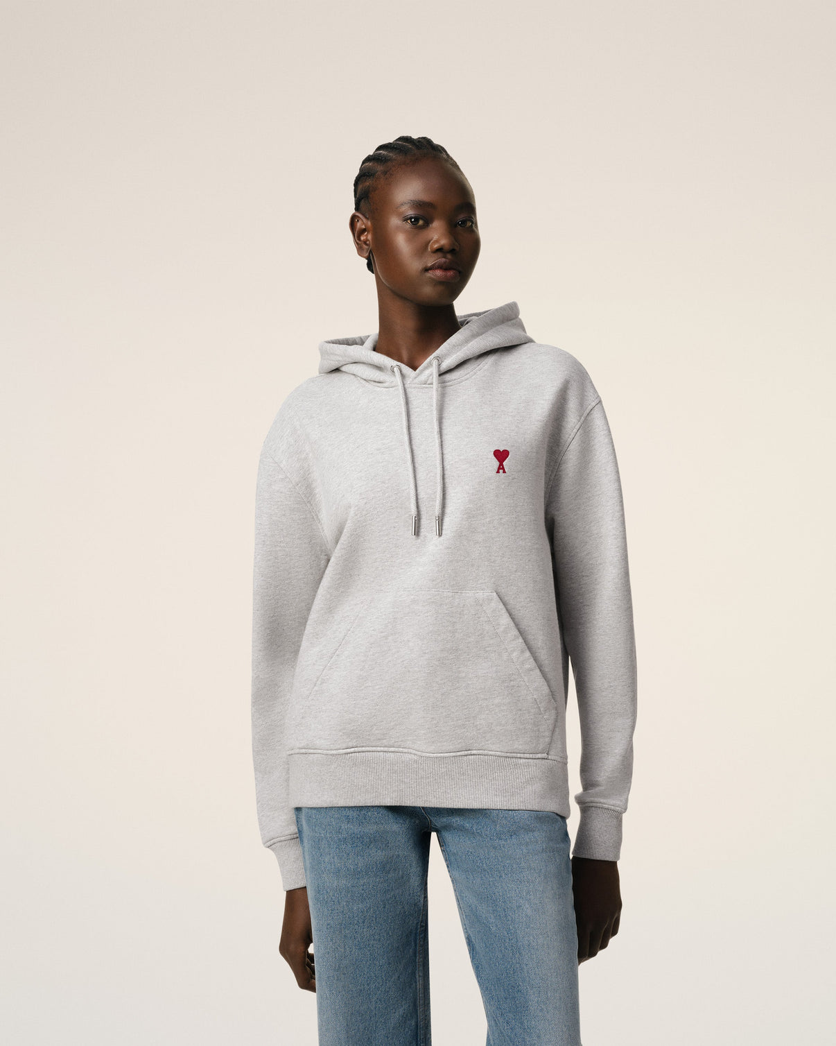 Grey Cotton Hoodie