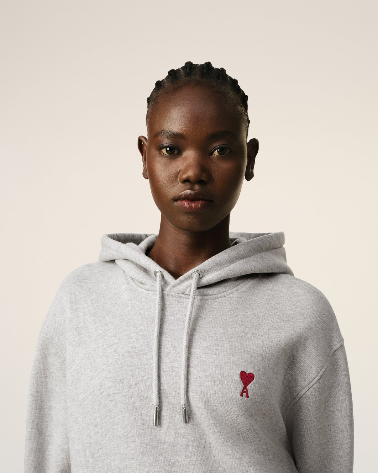 Grey Cotton Hoodie
