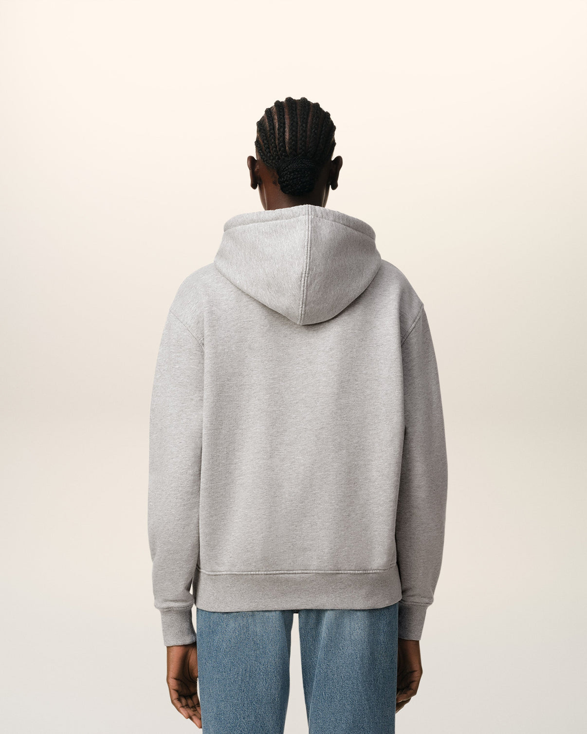 Grey Cotton Hoodie