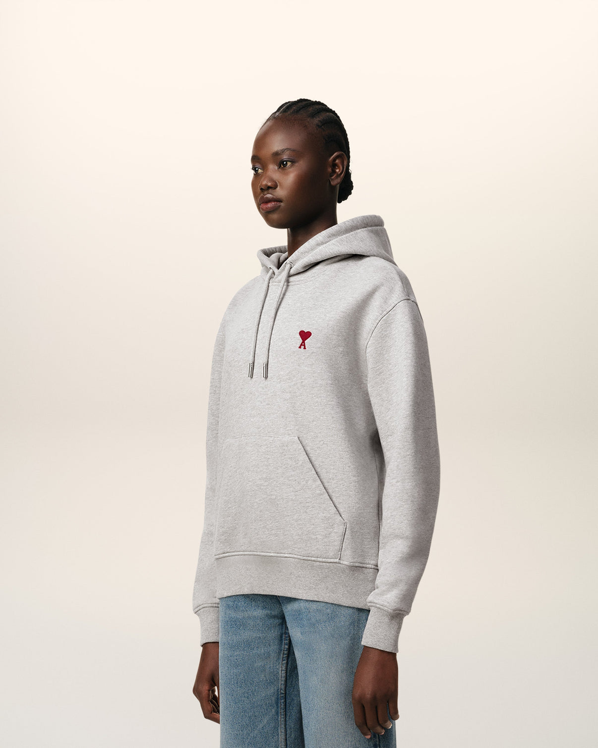 Grey Cotton Hoodie