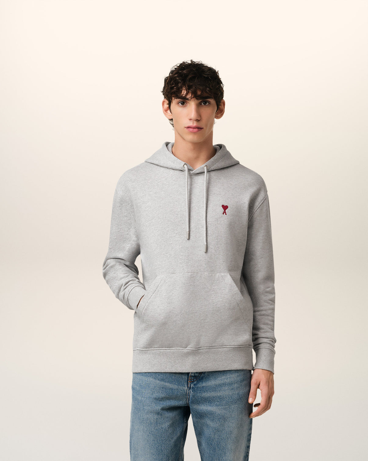Grey Cotton Hoodie