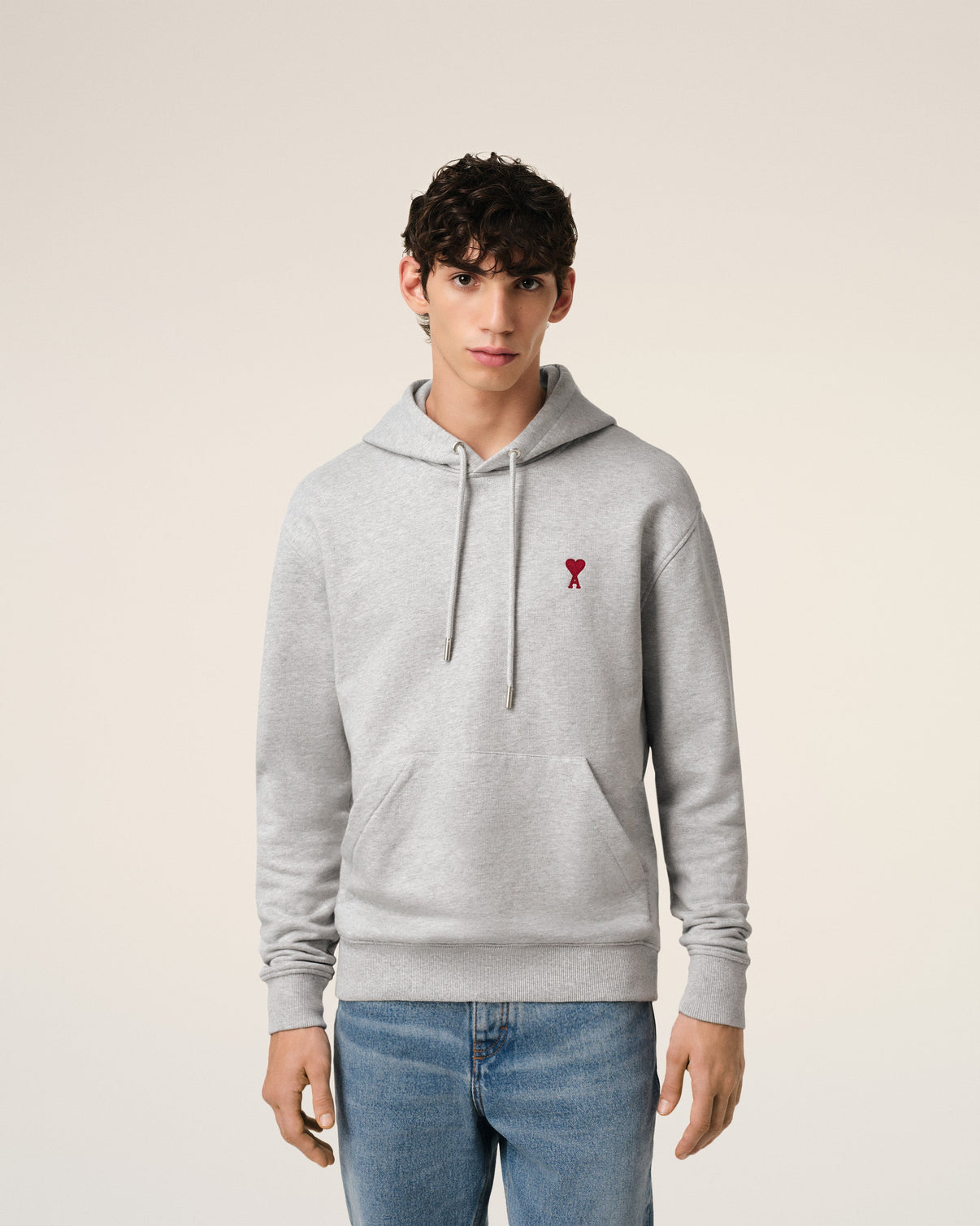 Grey Cotton Hoodie