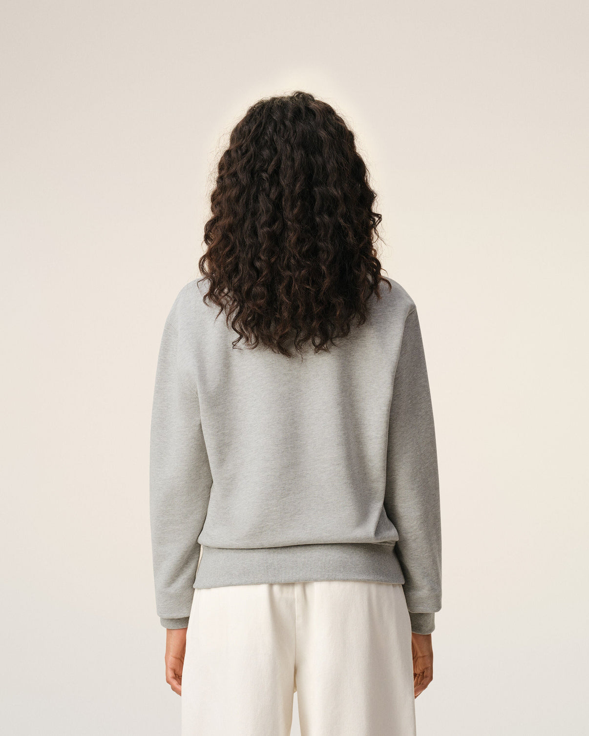 Grey Cotton Knitted Sweatshirt