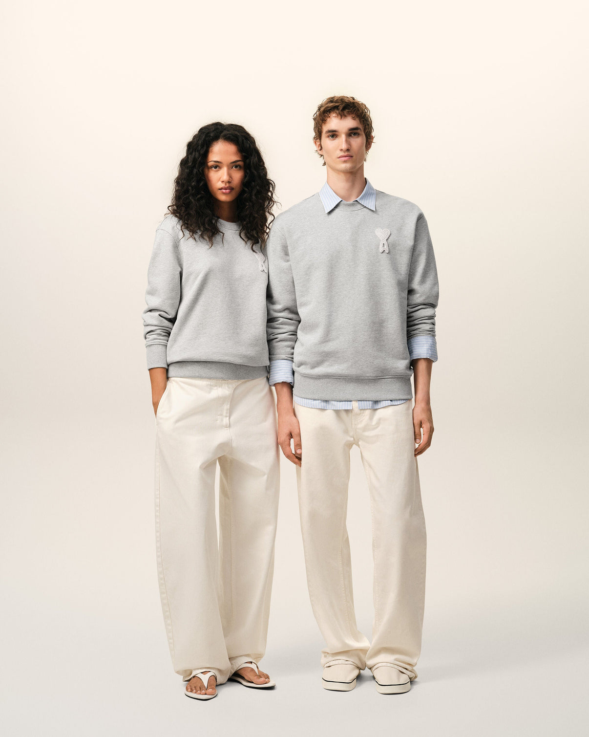 Grey Cotton Knitted Sweatshirt