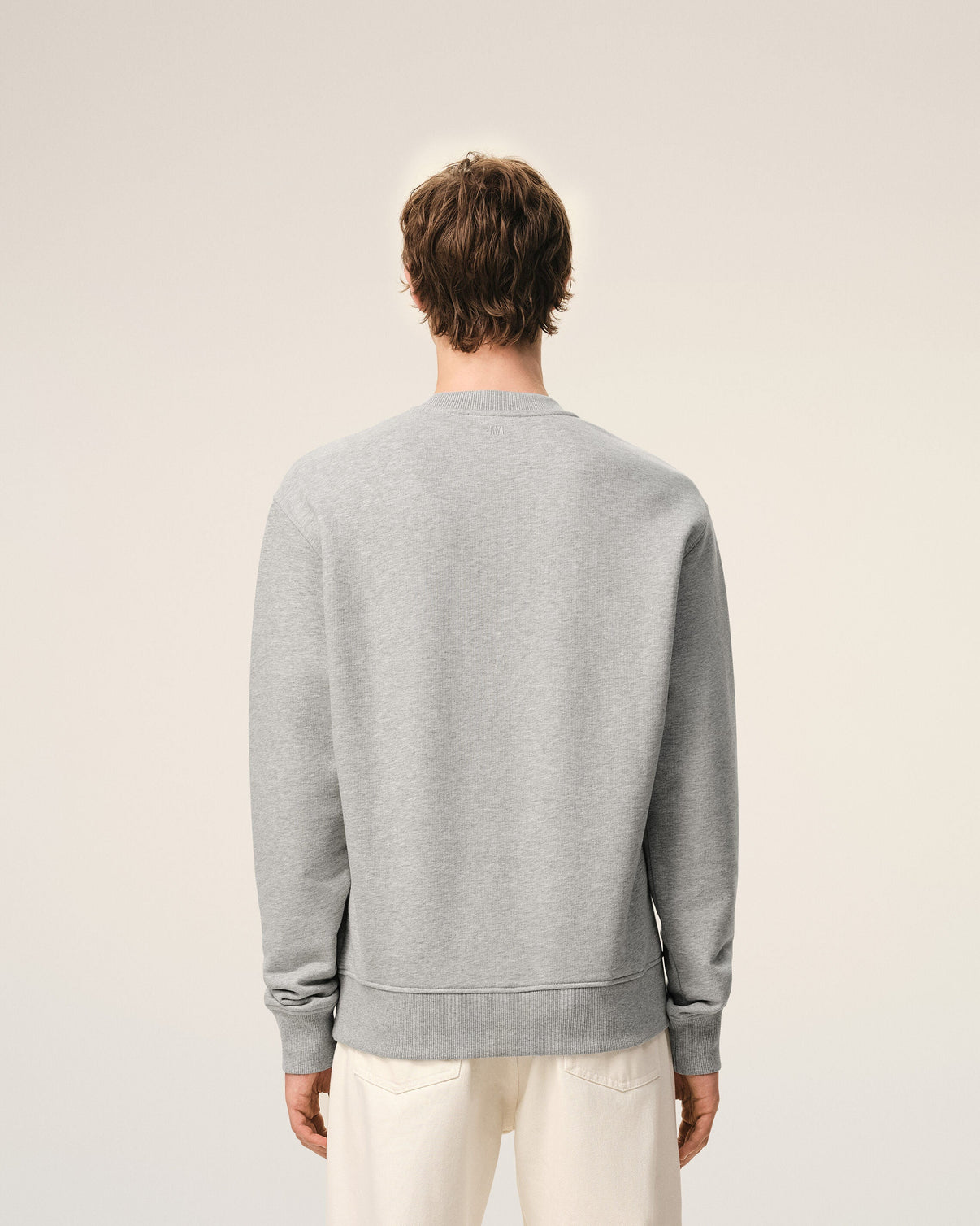 Grey Cotton Knitted Sweatshirt