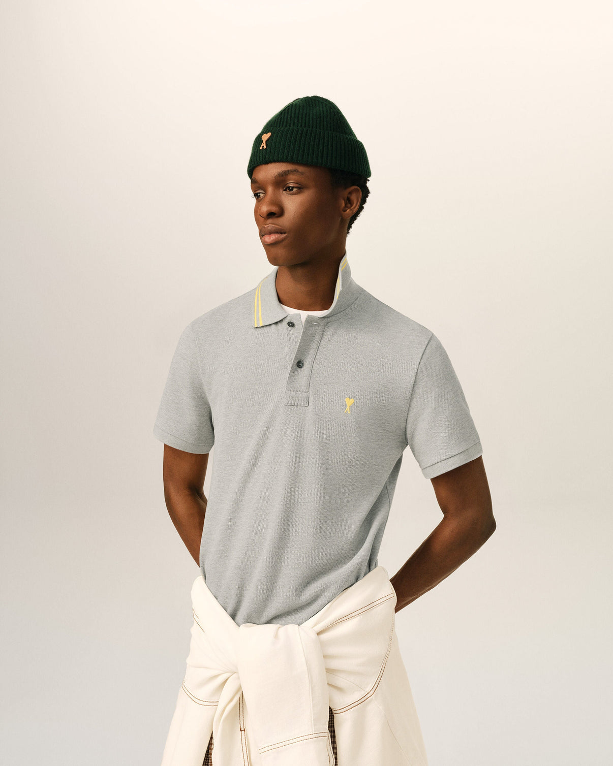 Grey Cotton Polo