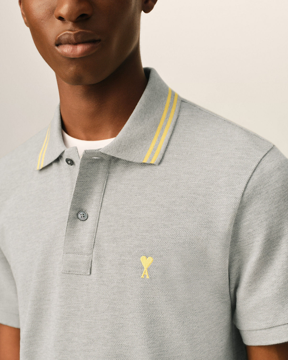 Grey Cotton Polo