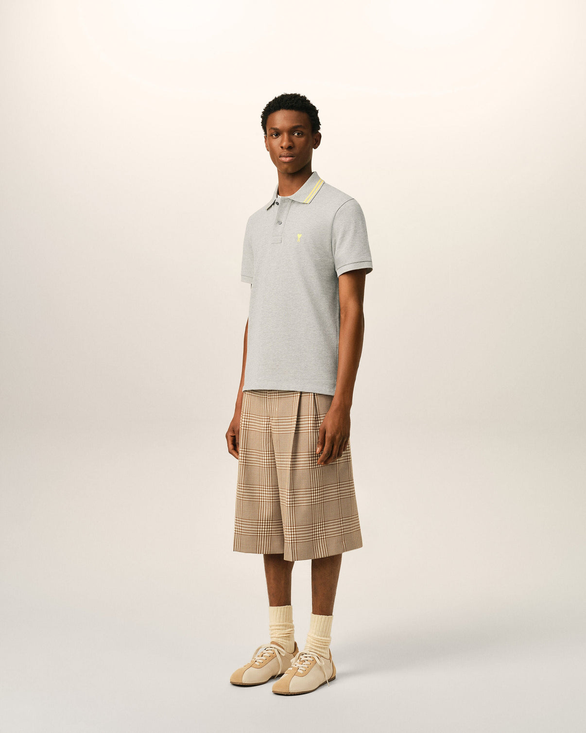 Grey Cotton Polo
