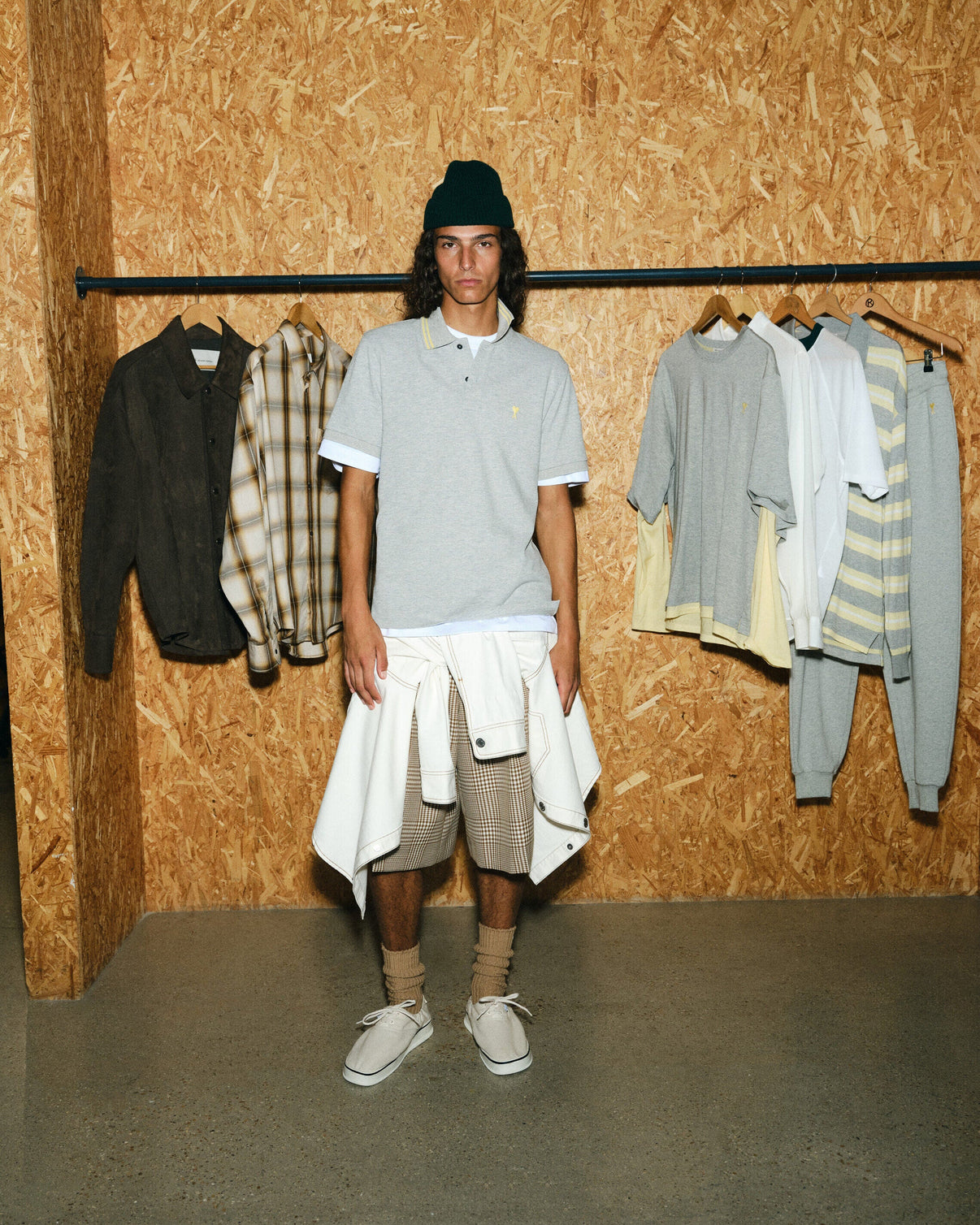 Grey Cotton Polo