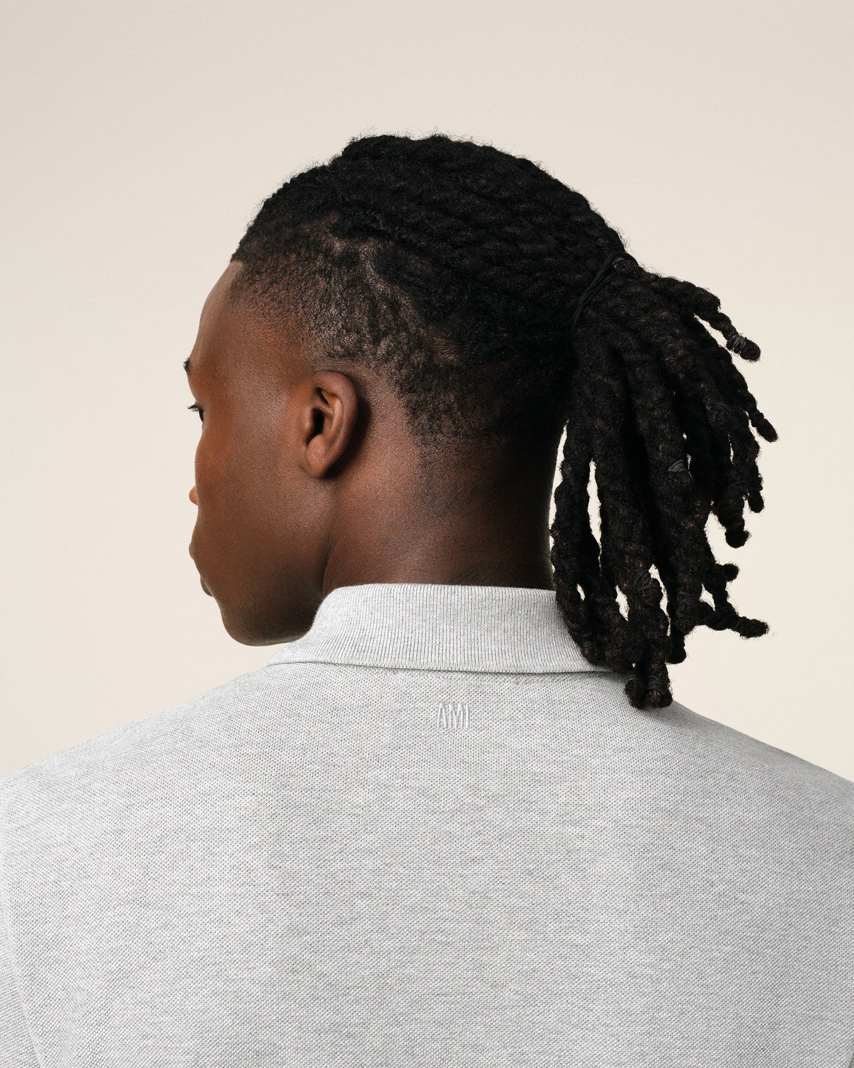 Grey Cotton Polo Shirt