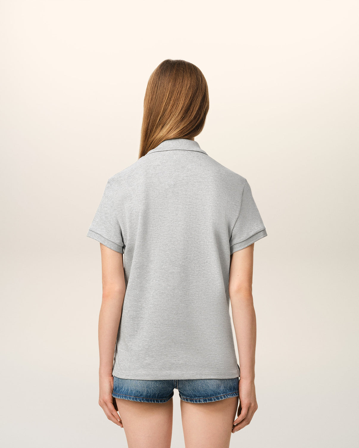 Grey Cotton Polo Shirt