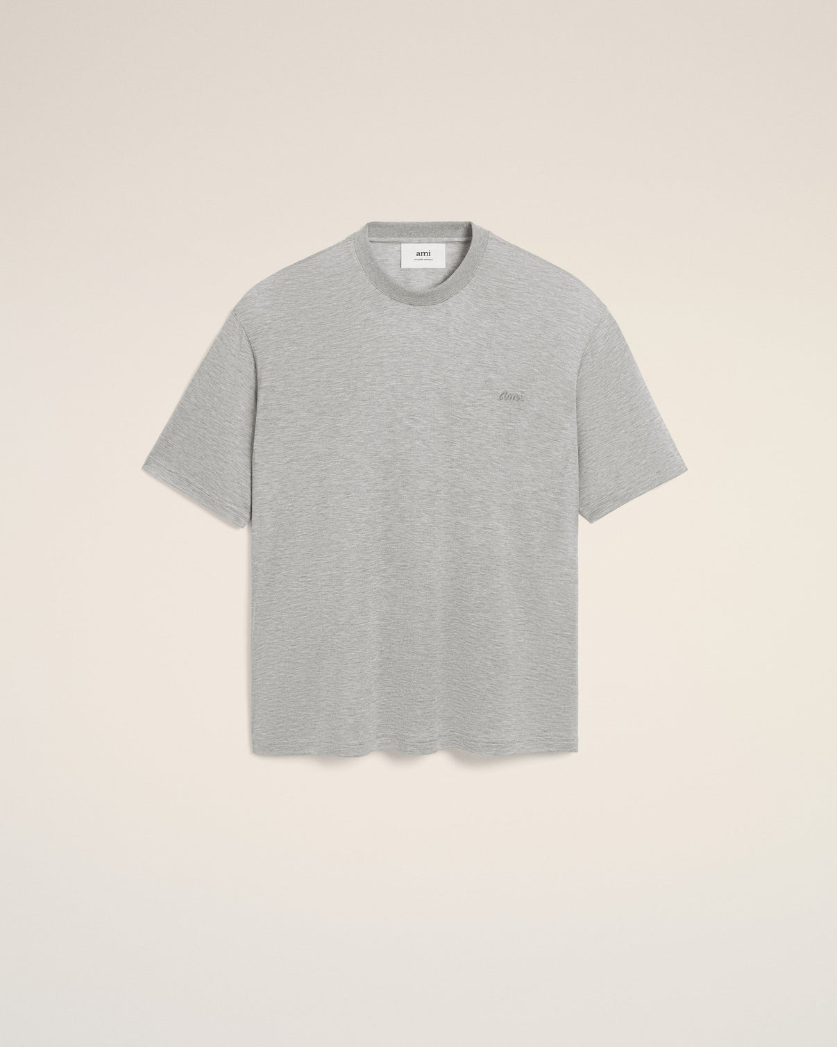 Grey Cotton Short Sleeves T-shirt
