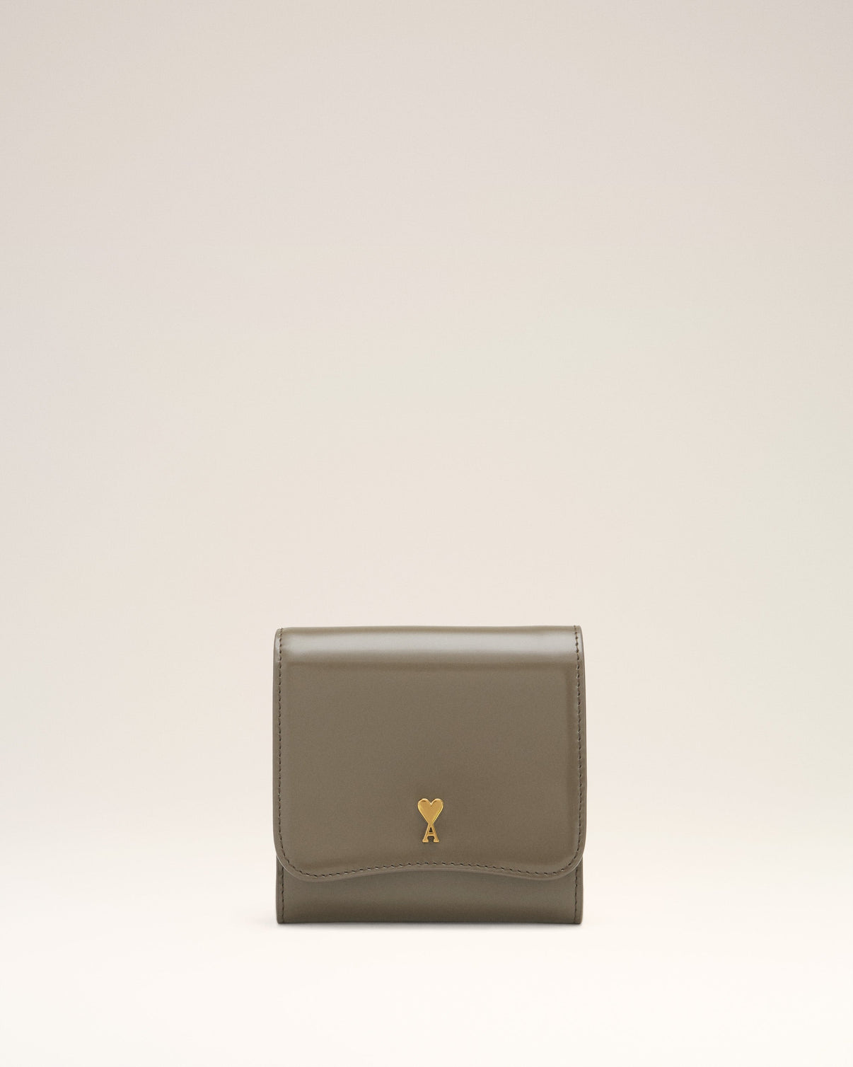 Grey Glazed Leather Paris Paris Compact Wallet