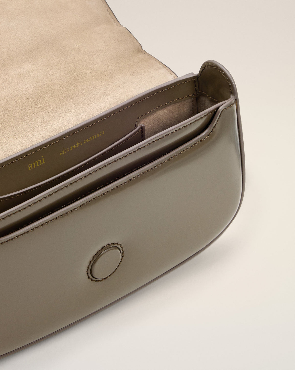 Grey Glazed Leather Small Crossbody Paris Paris Bag