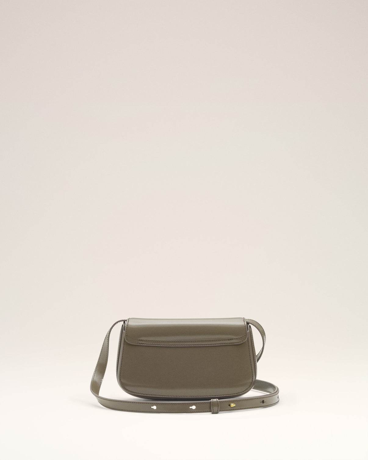 Grey Glazed Leather Small Crossbody Paris Paris Bag