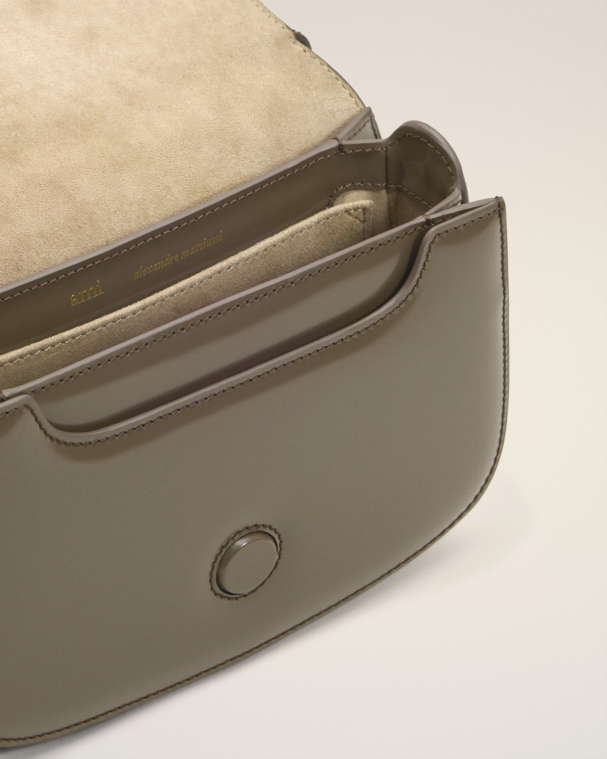 Grey Glazed Leather Top Handle Paris Paris Bag