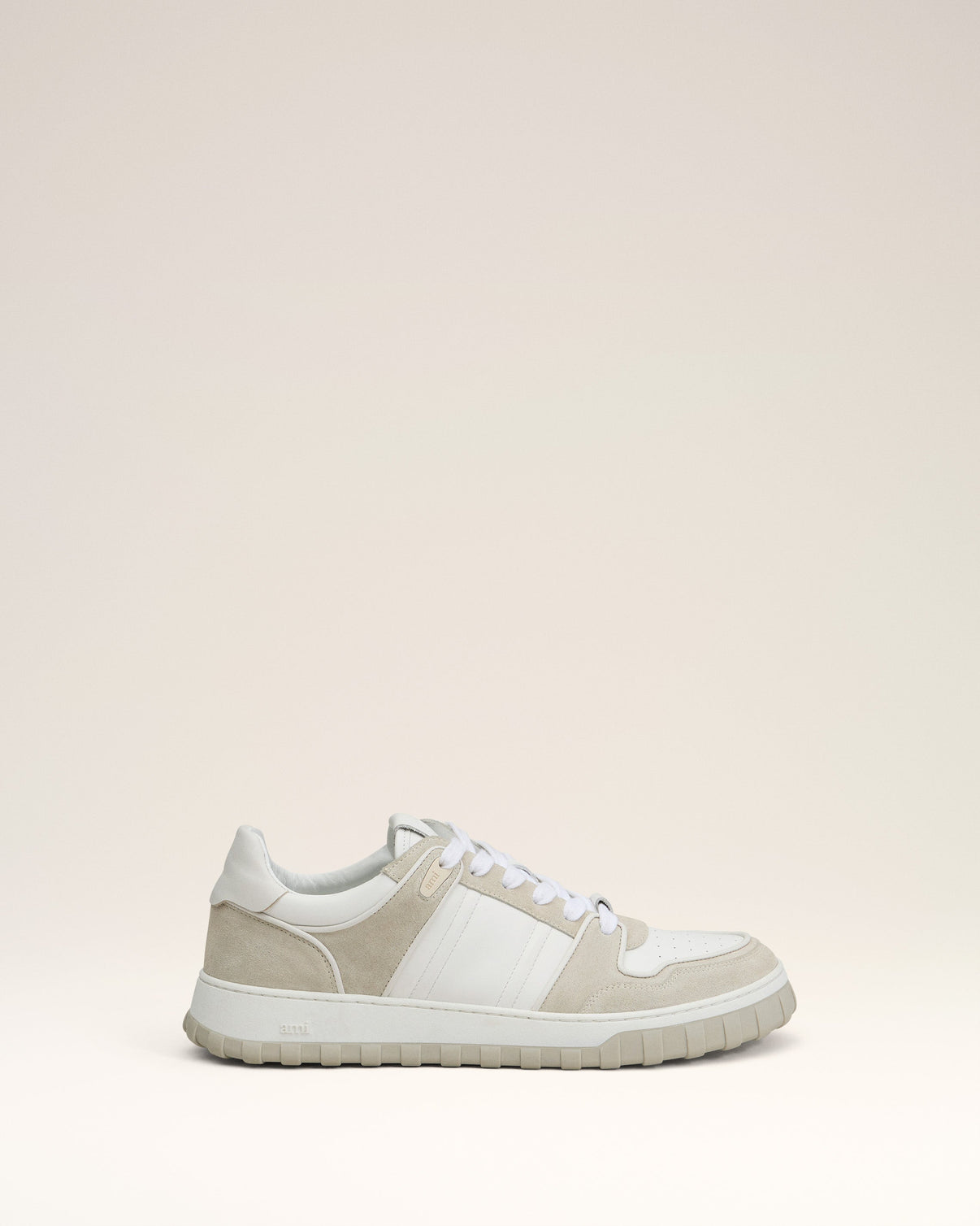 Grey Leather Low Top Walk Sneakers