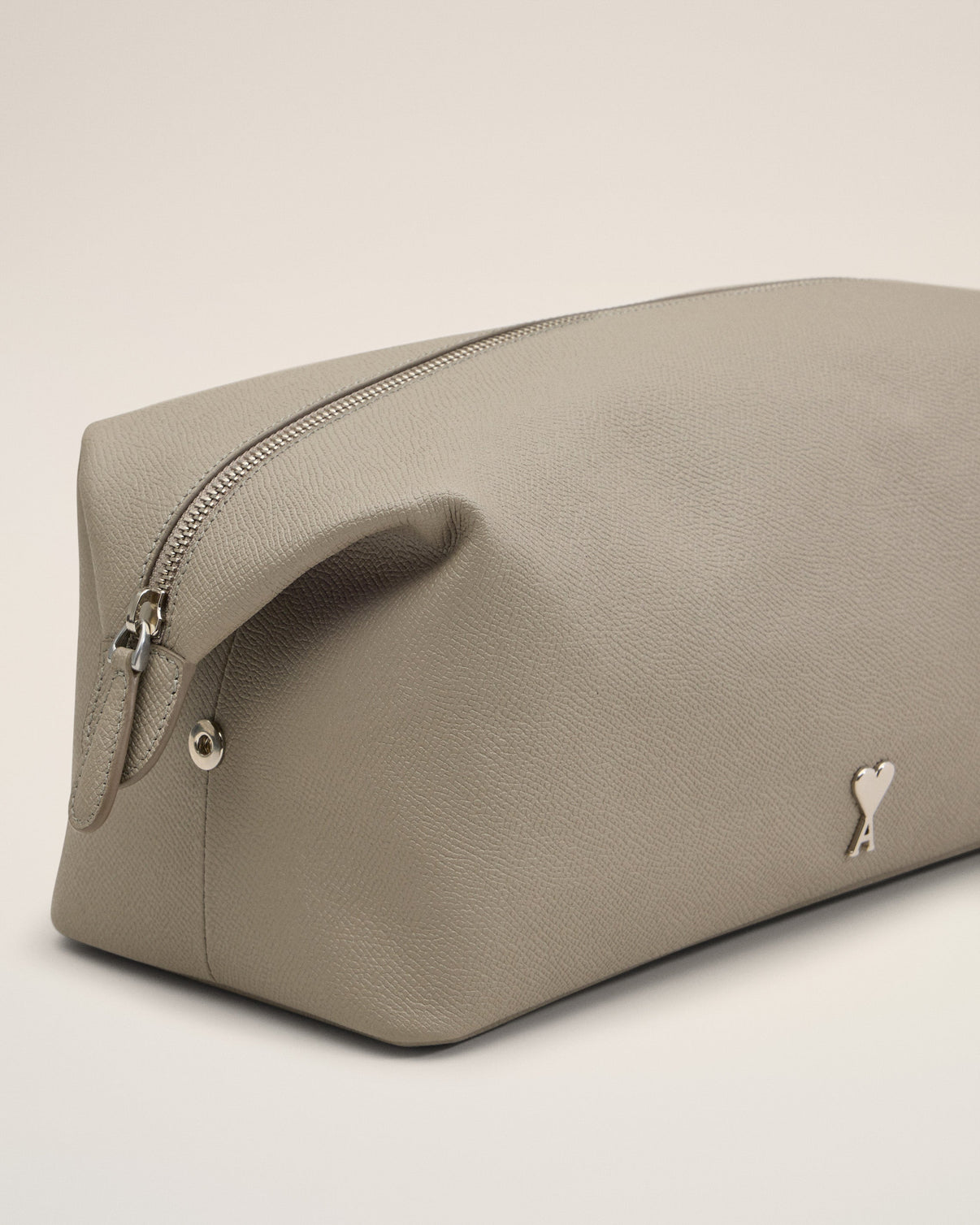 Grey Leather Paris Paris Toiletry Pouch