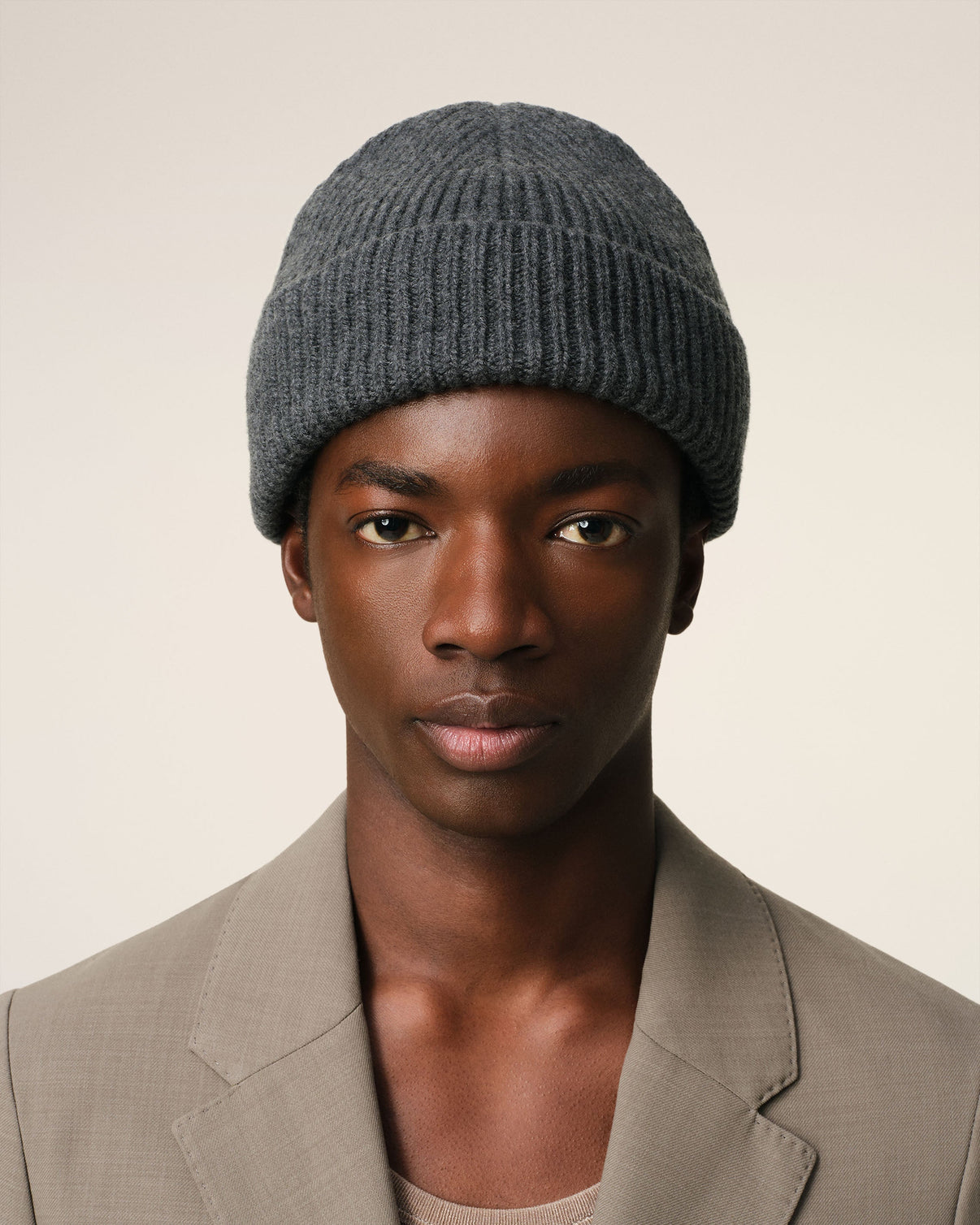 Grey Merino Wool Beanie