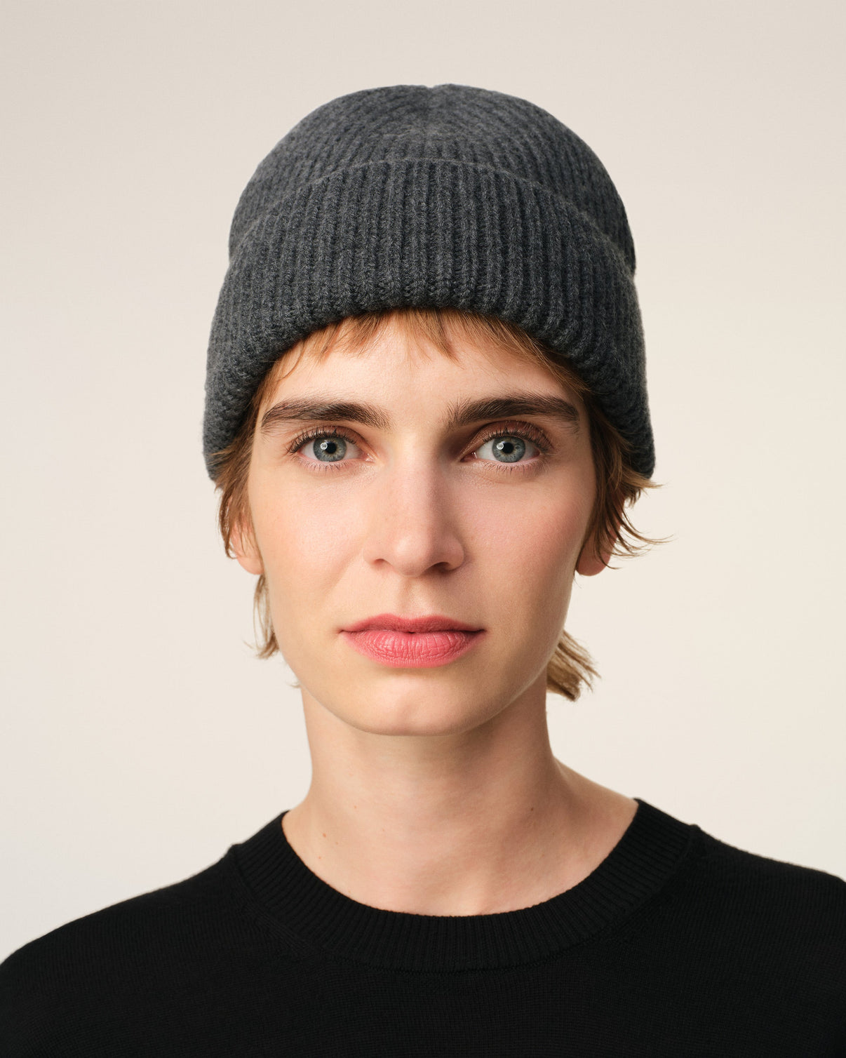 Grey Merino Wool Beanie
