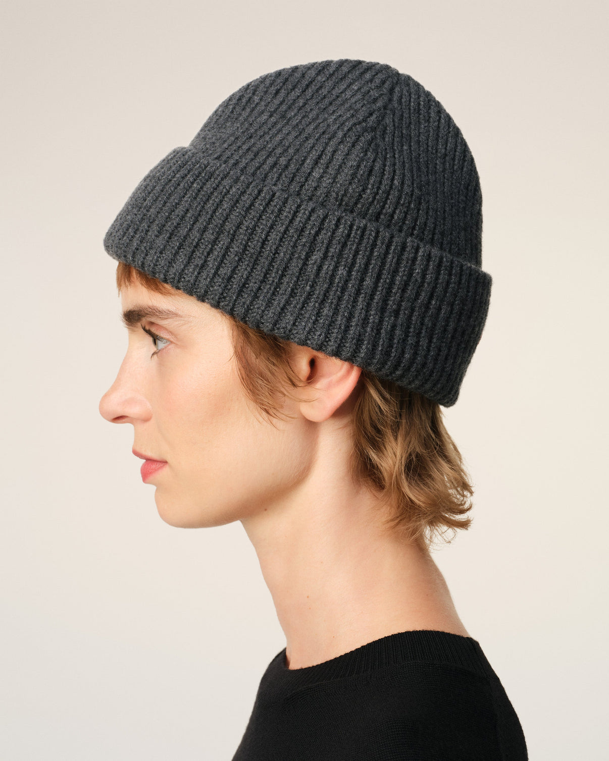 Grey Merino Wool Beanie