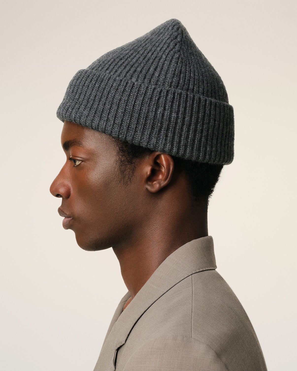 Grey Merino Wool Beanie