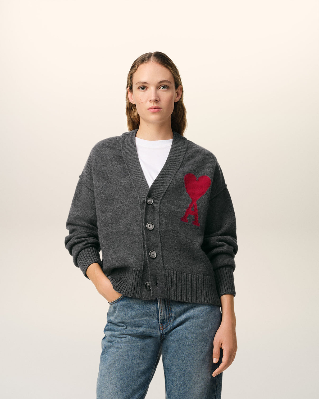 Grey Wool Cardigan