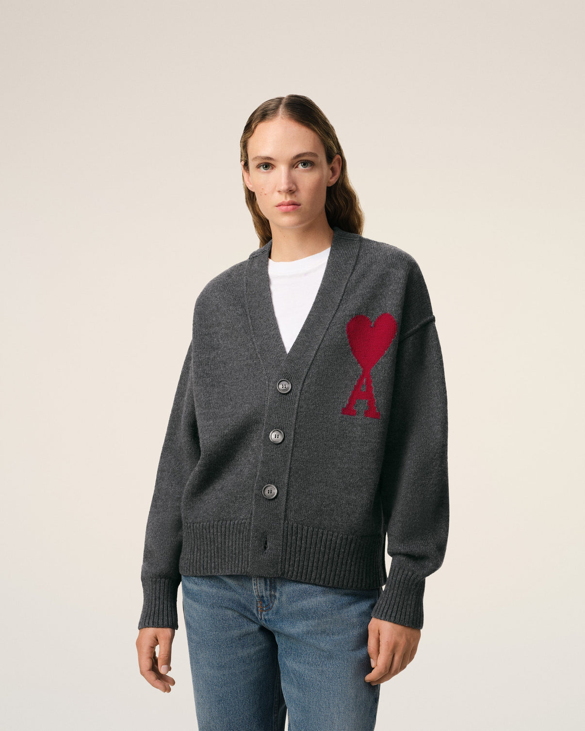 Grey Wool Cardigan