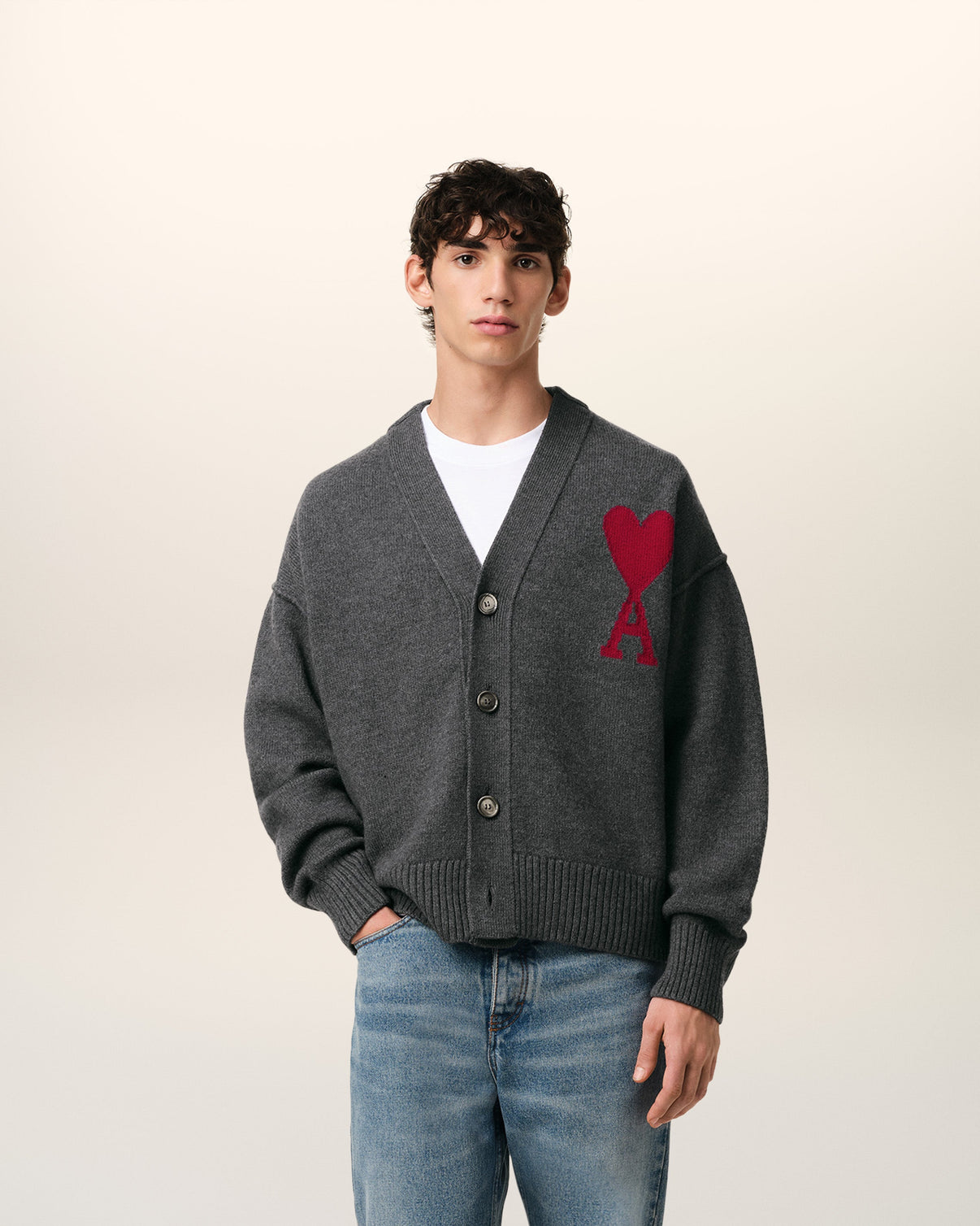 Grey Wool Cardigan