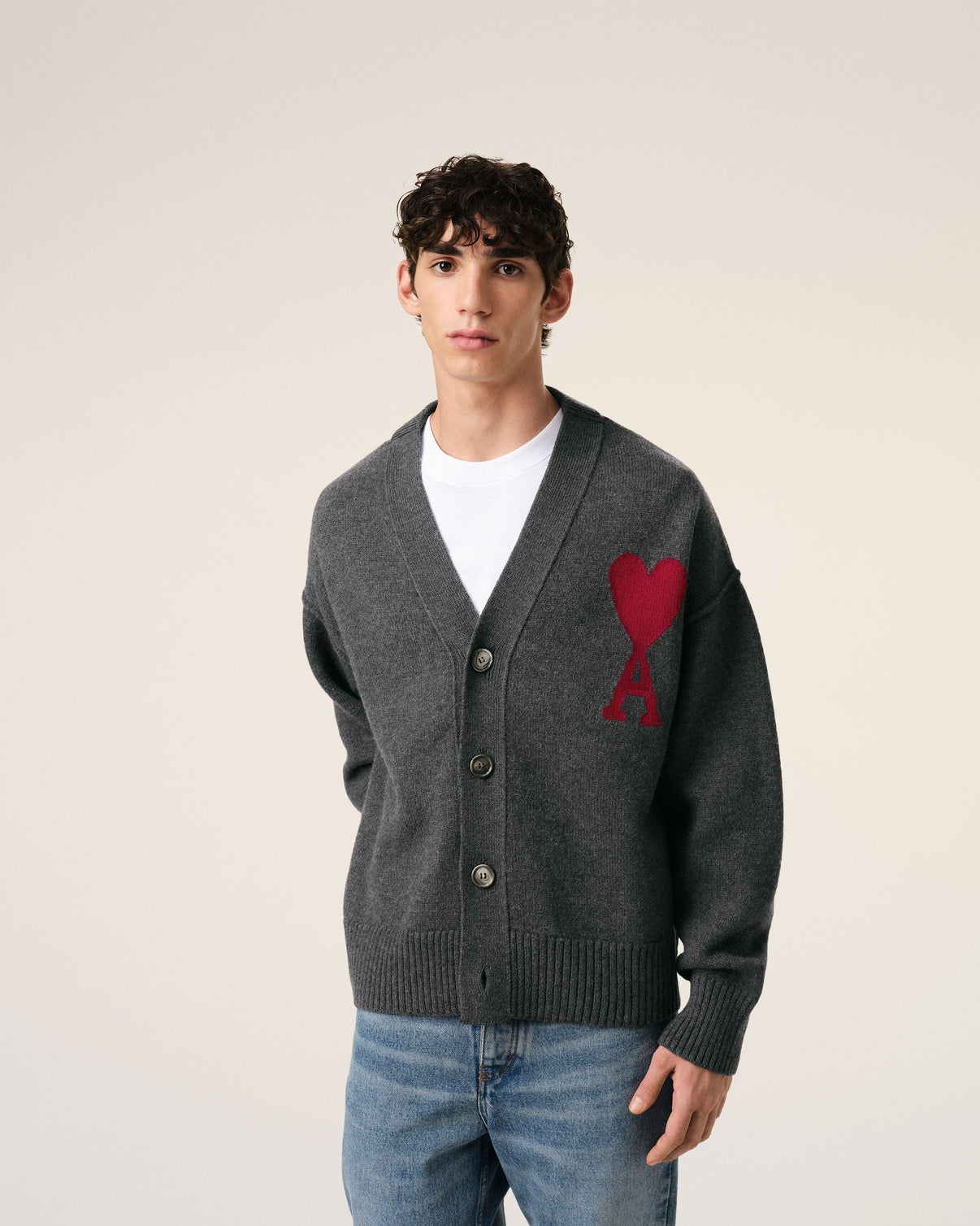 Grey Wool Cardigan