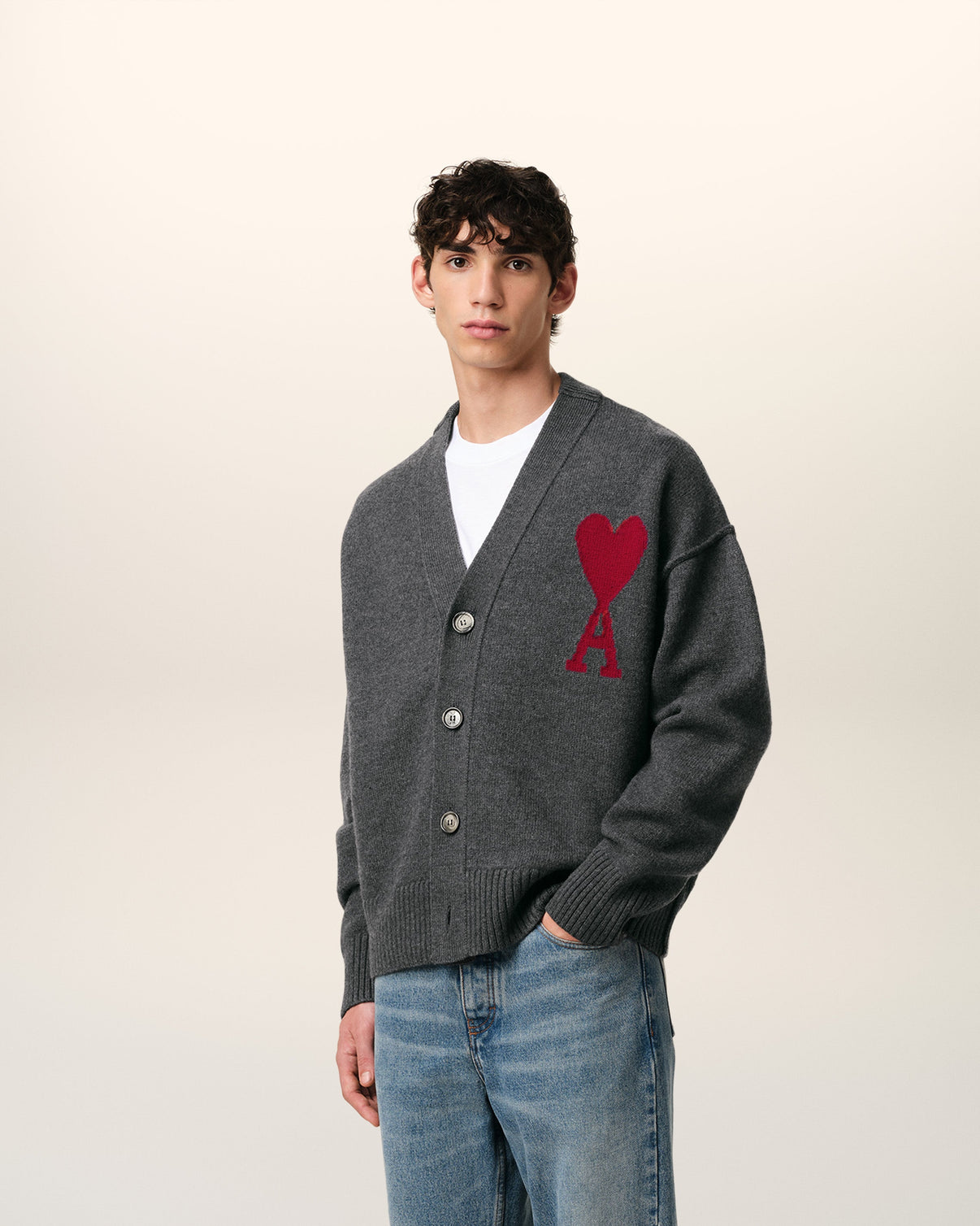 Grey Wool Cardigan